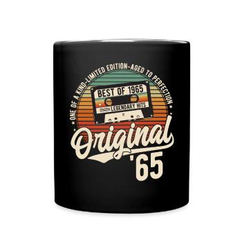 Original 1965 Jahrgang Vintage Geburtstag Retro - Tasse einfarbig - Schwarz - Vorne