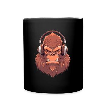 Orang-Utan - Tasse einfarbig - Schwarz - Vorne