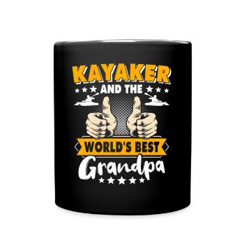 Kayak Opa Kayaking - Tasse einfarbig - Schwarz - Vorne