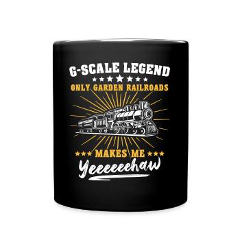 Gartenbahn Legende Garteneisenbahn Spur G - Tasse einfarbig - Schwarz - Vorne