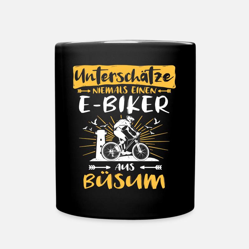 Büsum Ebike Büsumer Ebiker - Tasse einfarbig - Schwarz
