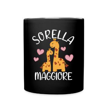 Sorella Maggiore Bambina Per Ragazze Giraffa - Tasse einfarbig - Schwarz - Vorne