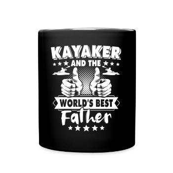 Kayakfahrer Papa Kayaker - Tasse einfarbig - Schwarz - Vorne
