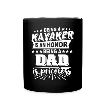 Kayakfahrer Papa Kayaker - Tasse einfarbig - Schwarz - Vorne