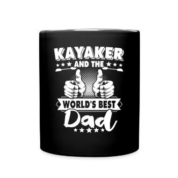 Kayakfahrer Papa Kayaker - Tasse einfarbig - Schwarz - Vorne