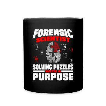 Un scientifique judiciaire résout des énigmes criminelles Laboratoire criminel - Mug uni - noir - Devant