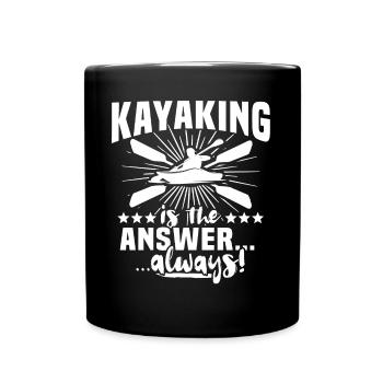 Kayaking Kayaker Kayak - Full Colour Mug - black - Front