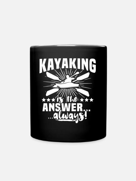Kayaking Kayaker Kayak - Full Colour Mug - black