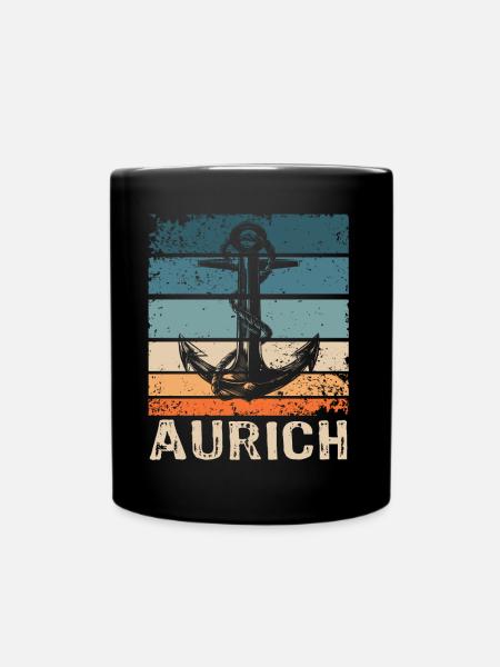 Auricher Sprüche Aurich - Tasse einfarbig - Schwarz