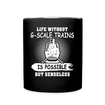 Garteneisenbahn Modellbahn Spur G - Tasse einfarbig - Schwarz - Vorne