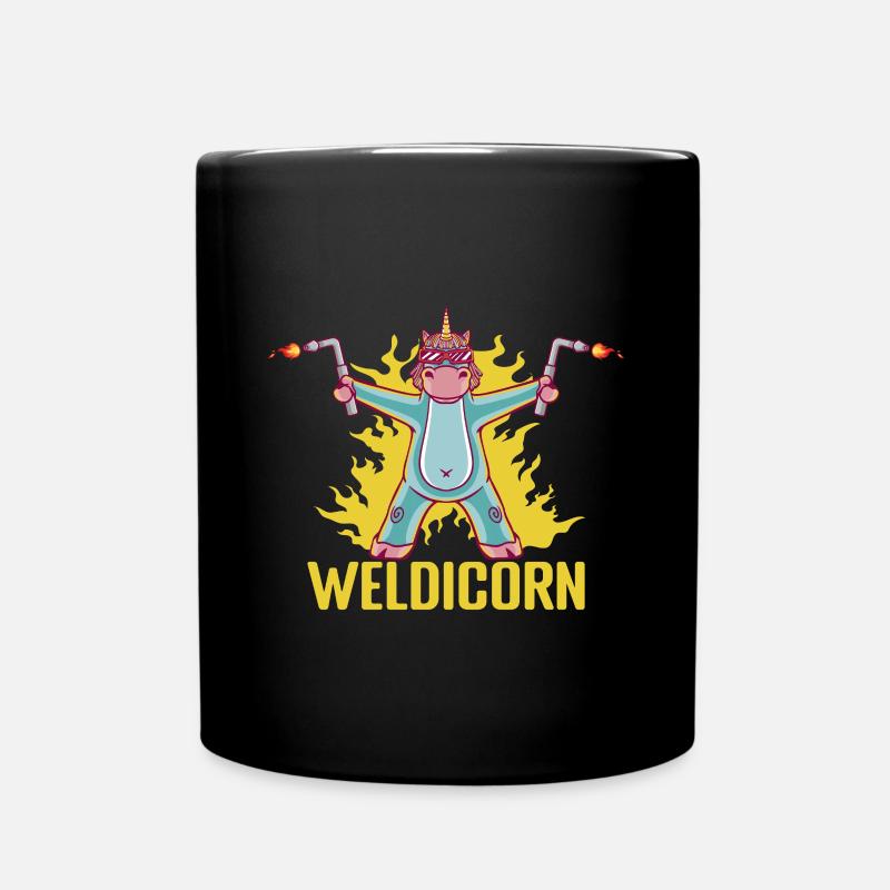 Weldicorn Welder Welder Welder Idée cadeau de soudure - Mug uni - noir