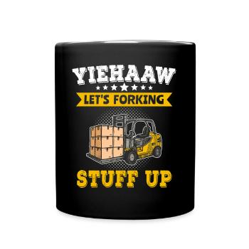 Forklift Forklift Driver Forklift - Full Colour Mug - black - Front