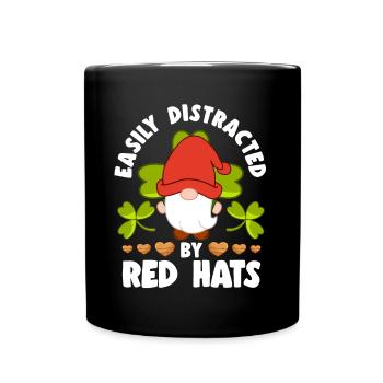 Facilement distrait par Red Hats Elf Gnome Miniature - Mug uni - noir - Devant