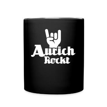 Aurich Sprüche Auricher Spruch - Tasse einfarbig - Schwarz - Vorne