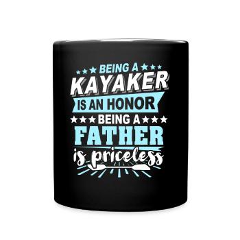 Kayak Papa Kayaking - Full Colour Mug - black - Front