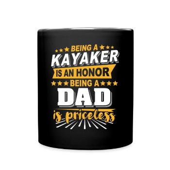 Kayak Papa Kayaking - Full Colour Mug - black - Front