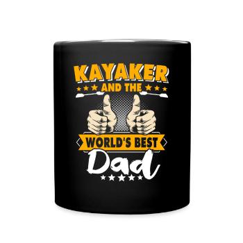 Kayak Papa Kayaking - Full Colour Mug - black - Front