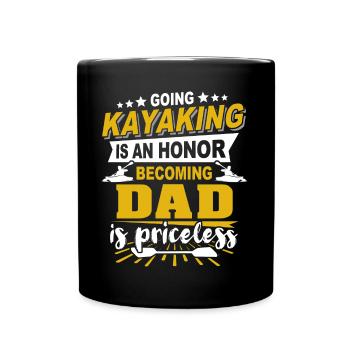 Kayak Papa Kayaking - Full Colour Mug - black - Front