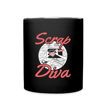 Scrap Diva for all scrapbooking fans - Full Colour Mug - black - Front