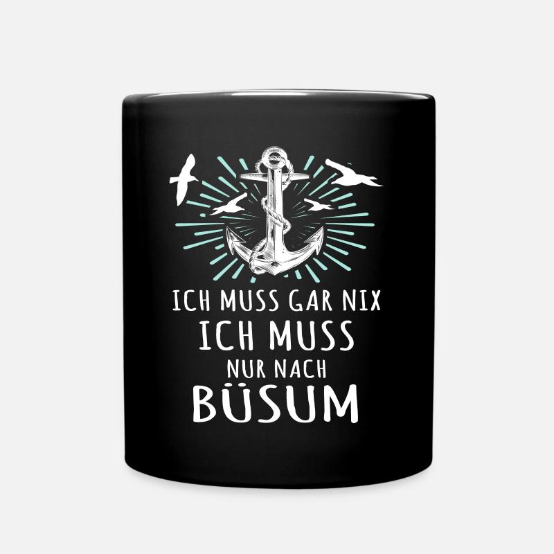 Büsum Sprüche Büsumer Spruch - Tasse einfarbig - Schwarz