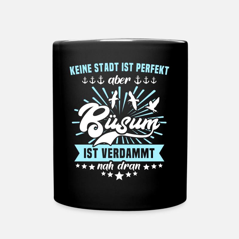 Büsum Sprüche Büsumer - Tasse einfarbig - Schwarz