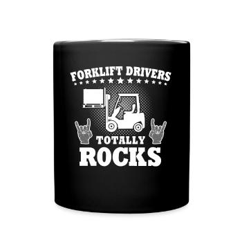 Forklift Driver Forklift Forklift - Full Colour Mug - black - Front
