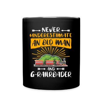 Gartenbahn Mann Garteneisenbahn Spur G - Tasse einfarbig - Schwarz - Vorne