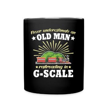 Gartenbahn Mann Garteneisenbahn Spur G - Tasse einfarbig - Schwarz - Vorne