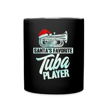 Tuba The Favorite Tuba Player Santa Claus Gesc - Full Colour Mug - black - Front