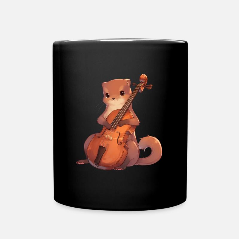 Mungo spielt Cello - Tasse einfarbig - Schwarz