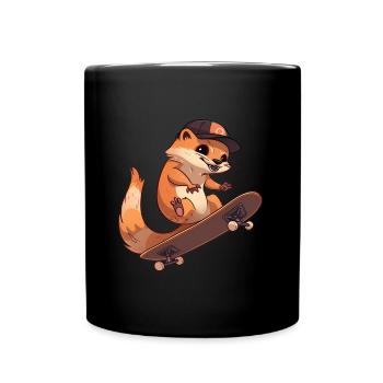 Skater Mongoose - Full Colour Mug - black - Front