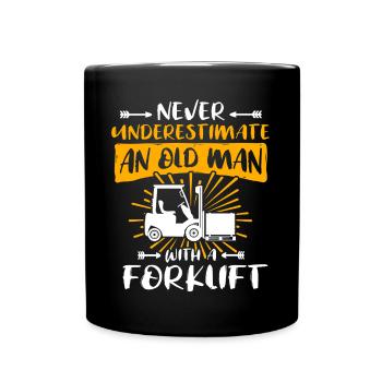 Conducteur de chariot élévateur Homme Chariot élévateur sous-estime - Mug uni - noir - Devant