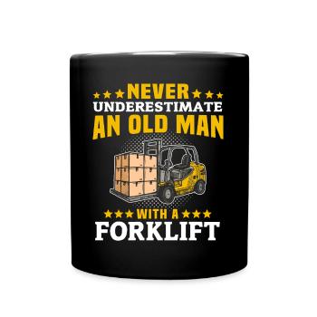 Conducteur de chariot élévateur Homme Chariot élévateur sous-estime - Mug uni - noir - Devant