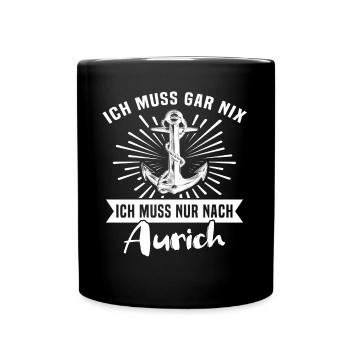Aurich - Tasse einfarbig - Schwarz - Vorne