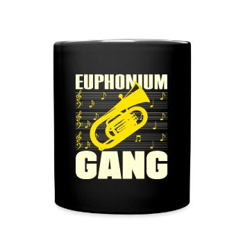 Euphonium Gang Baritone Player Gift Idea - Full Colour Mug - black - Front