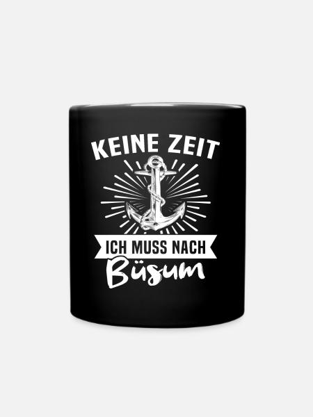 Büsum - Tasse einfarbig - Schwarz