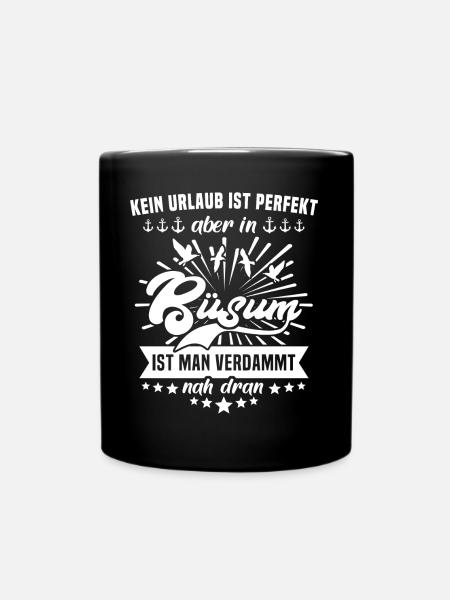 Büsum - Tasse einfarbig - Schwarz