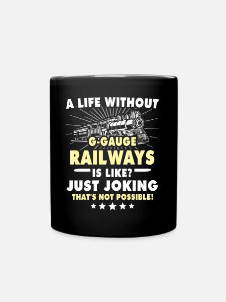 Gartenbahn Modellbahn Spur G - Tasse einfarbig - Schwarz