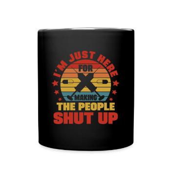 Je suis ici pour faire taire les gens laryngoscope - Mug uni - noir - Devant