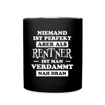 Rentner Lustiger Spruch Rente Ruhestand Geschenk - Tasse einfarbig - Schwarz - Vorne