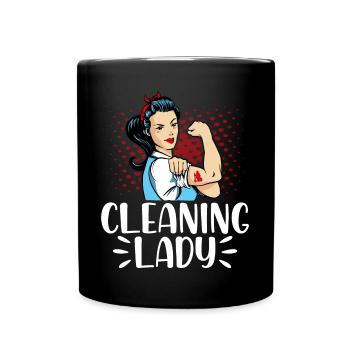 Femme de ménage - Mug uni - noir - Devant