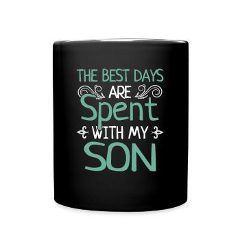 Vater & Sohn Kleinkind Werdender Papa Söhne - Tasse einfarbig - Schwarz - Vorne