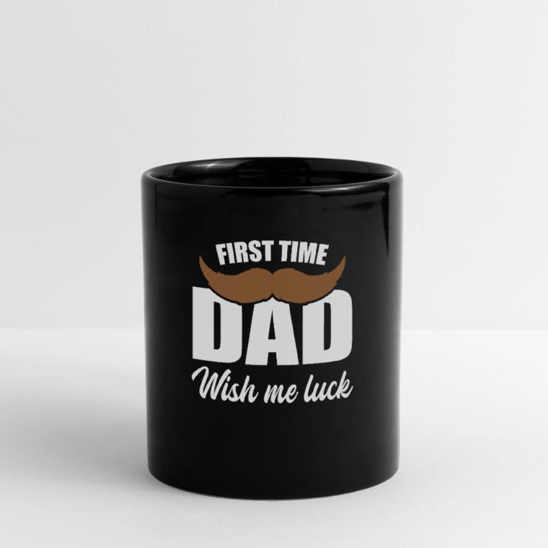 Werdender Papa Bart Vater Vaterschaft Geschenk Tasse einfarbig