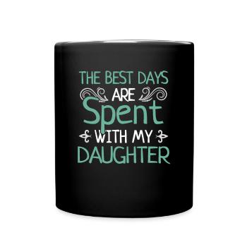 Father & Daughter Toddler Daddy-to-be Daughters - Full Colour Mug - black - Front