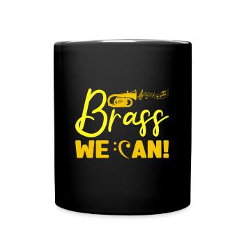 Brass We Can Baritone Player Gift Idea - Full Colour Mug - black - Front