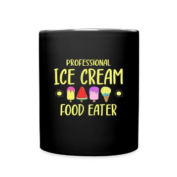Professional Ice Cream Food Eater Dessert Gifts - Full Colour Mug - black - Front