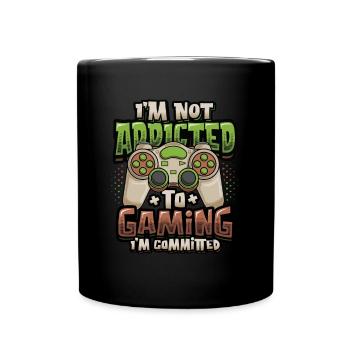 Ich bin nicht spielsüchtig, sondern ein Spieler - Tasse einfarbig - Schwarz - Vorne