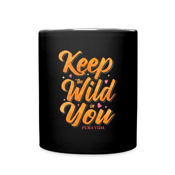 Pura Vida Costa Rica Gardez la nature sauvage en vous - Mug uni - noir - Devant