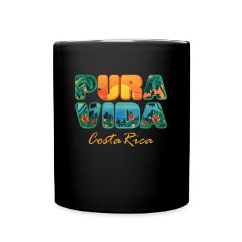 Pura Vida Costa Rica Souvenir - Pays Tropical - Mug uni - noir - Devant