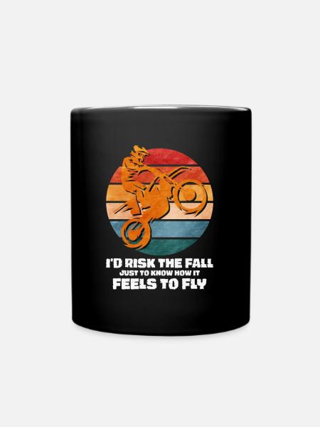 Motocross Supercross How It Feel To Fly Saying - Full Colour Mug - black
